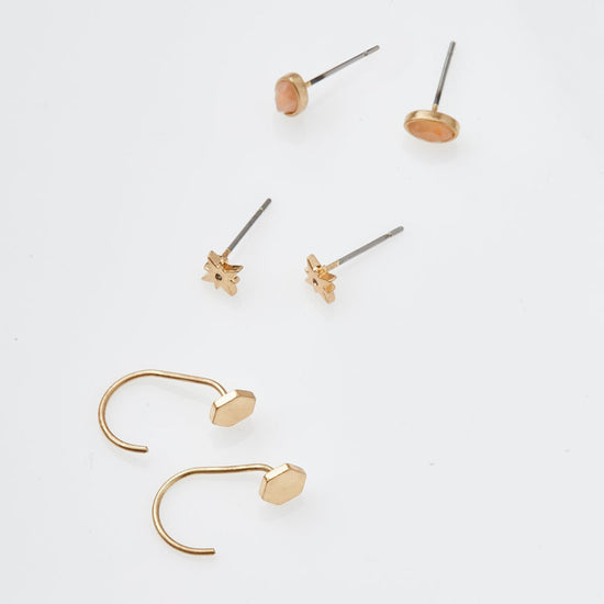 The Gabby Earring Trio - Gold
