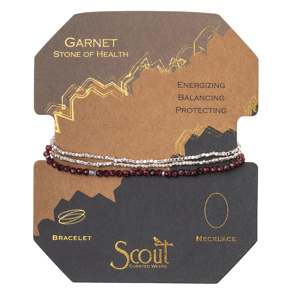 Load image into Gallery viewer, Scout Delicate Wrap - Garnet/Silver
