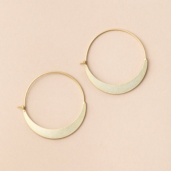 Crescent Hoop Earrings - Gold Vermeil
