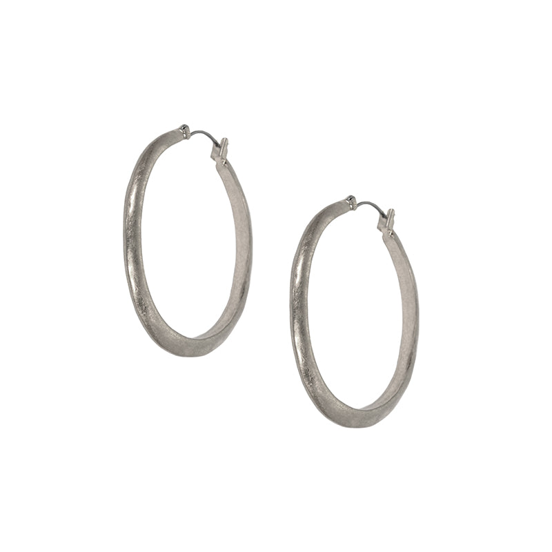 Hammered Hoop Earrings