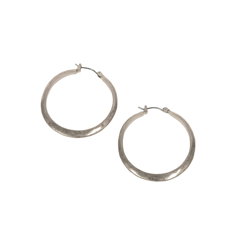 Hammered Hoop Earrings