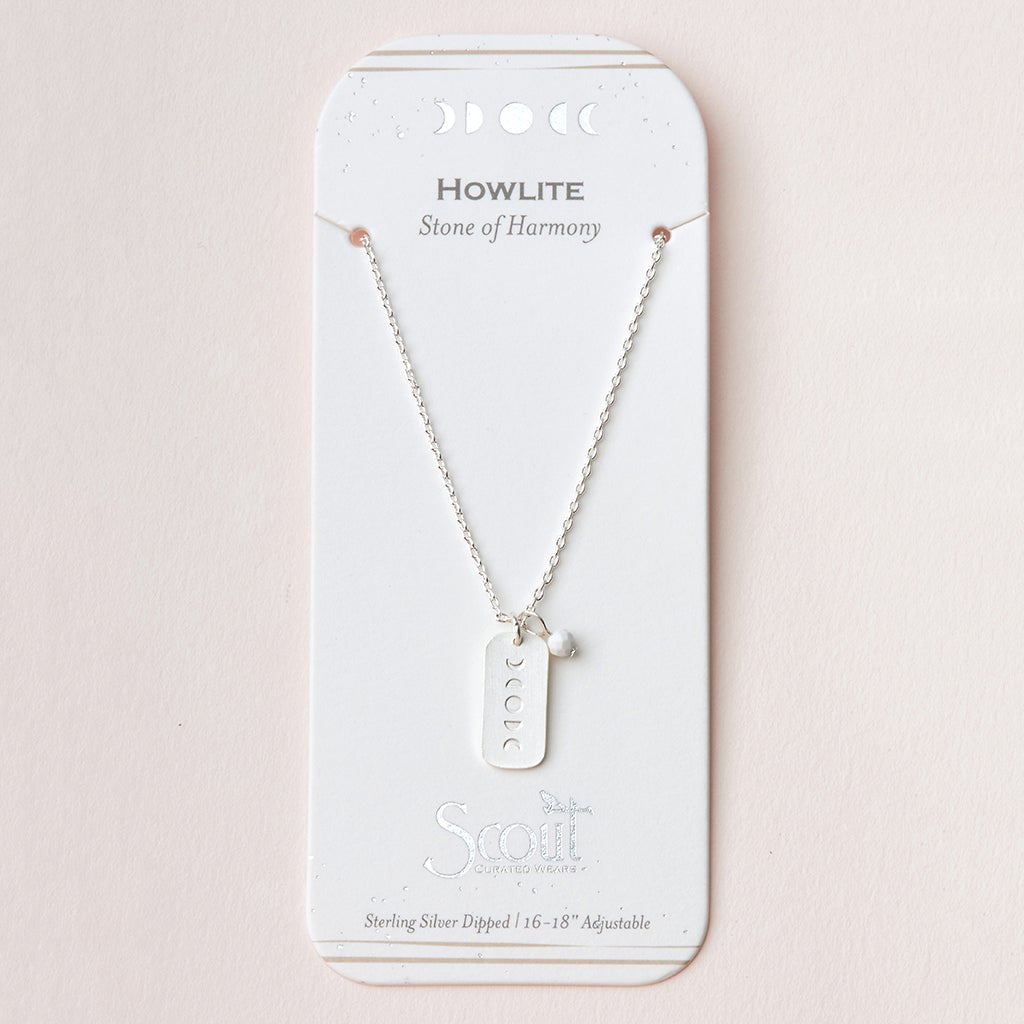 Load image into Gallery viewer, Howlite &amp;amp; Silver Charm Necklace
