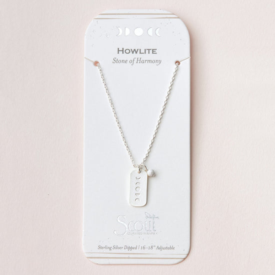 Load image into Gallery viewer, Howlite &amp;amp; Silver Charm Necklace
