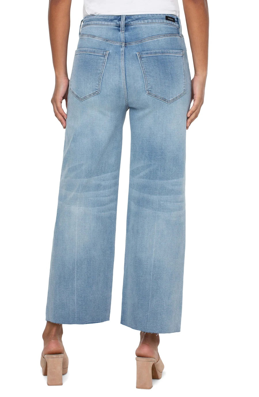 Stride Crop Jeans with Wide Hem -