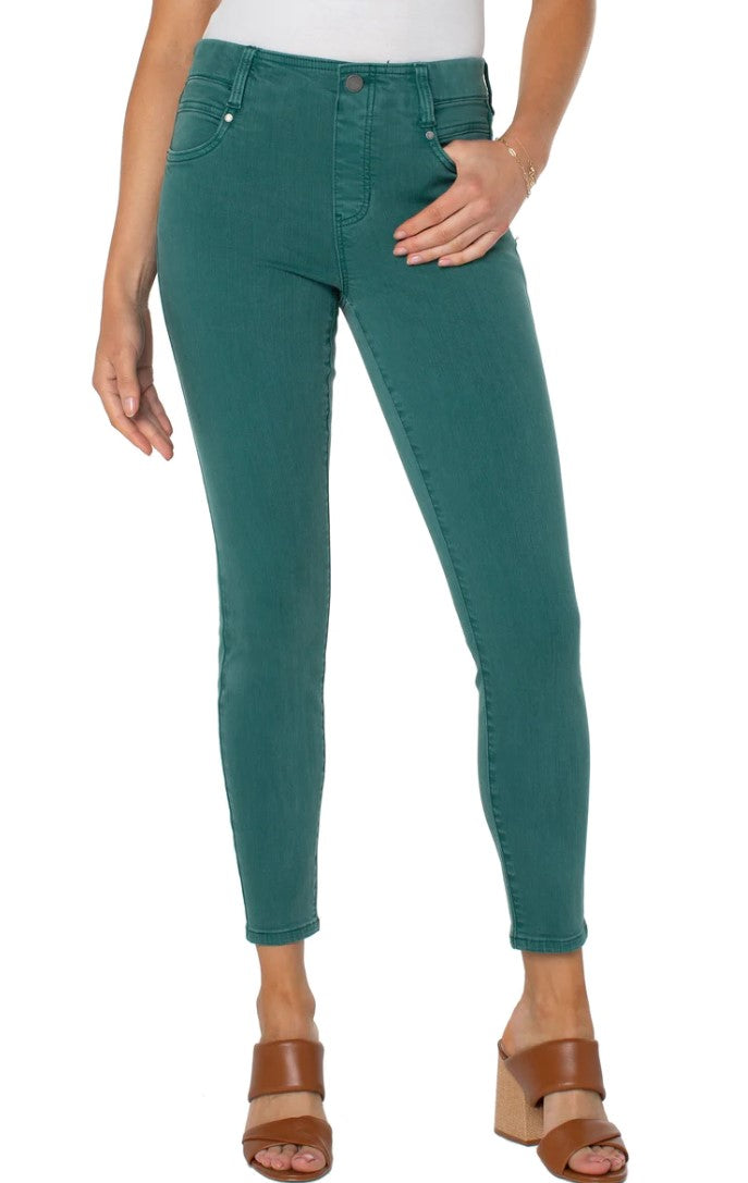 Gia Glider Skinny Ankle Pants - Peacock Blue