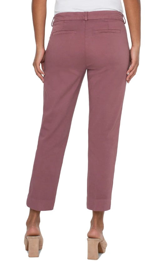 Kelsey Trouser with Side Slit - Victorian Mauve