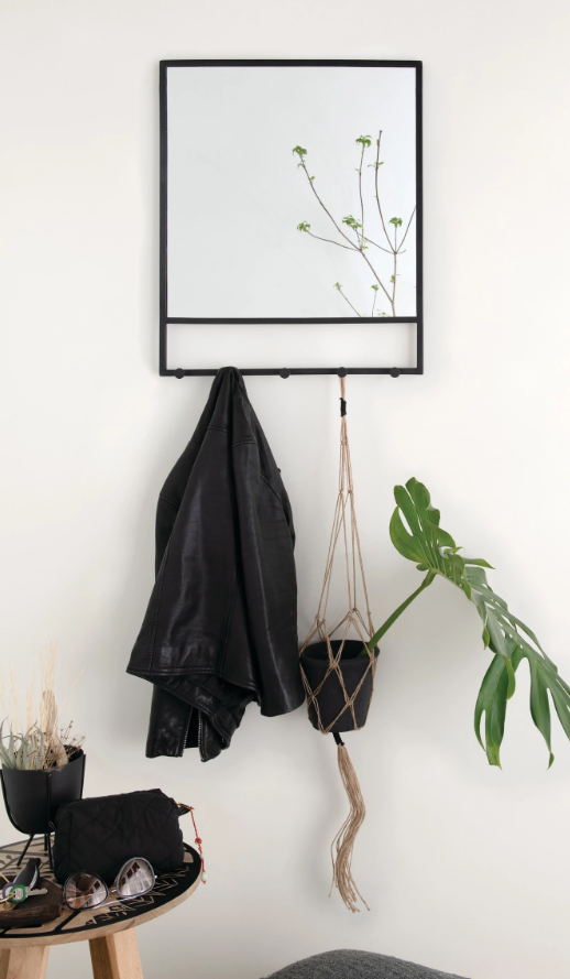 Load image into Gallery viewer, Wall Mirror with Five Hooks

