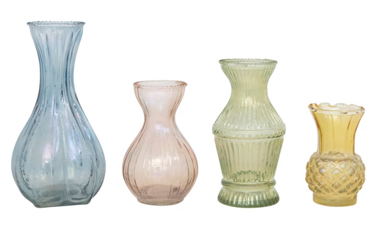 Load image into Gallery viewer, Small Glass Vase - 4 Colors

