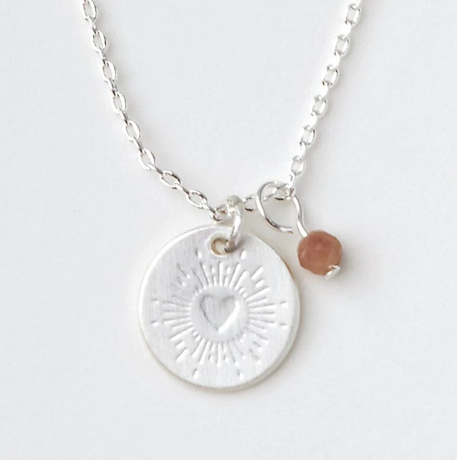 Tourmaline & Silver Charm Necklace