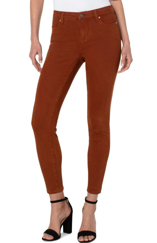 Load image into Gallery viewer, Abby Ankle Skinny Pants - Cognac
