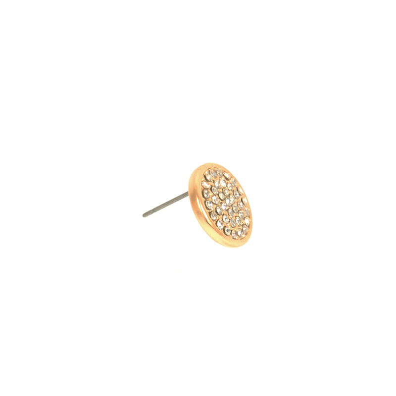 Load image into Gallery viewer, Gold Pave Stud Earrings

