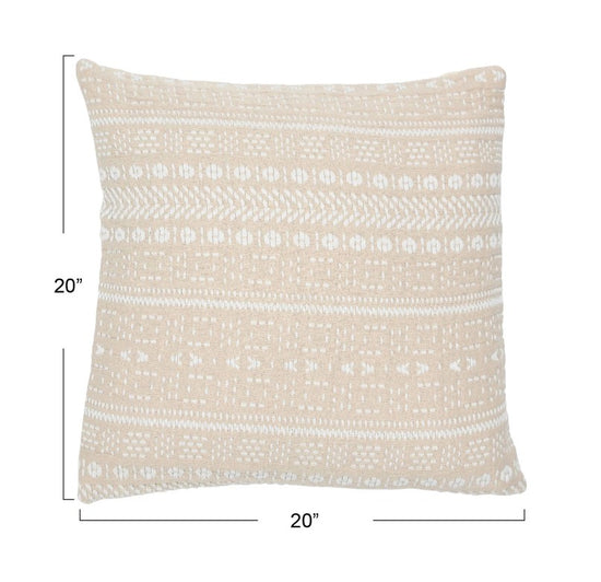 Load image into Gallery viewer, Woven Cotton Embroidered Pillow
