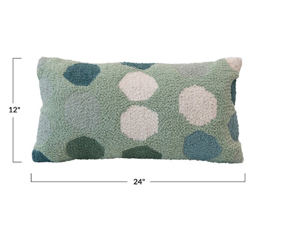 Load image into Gallery viewer, Cotton Lumbar Pillow with Dots
