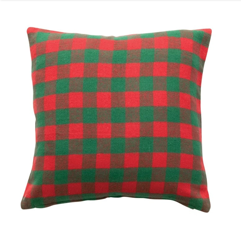 Buffalo Plaid Pillow - Red/Green