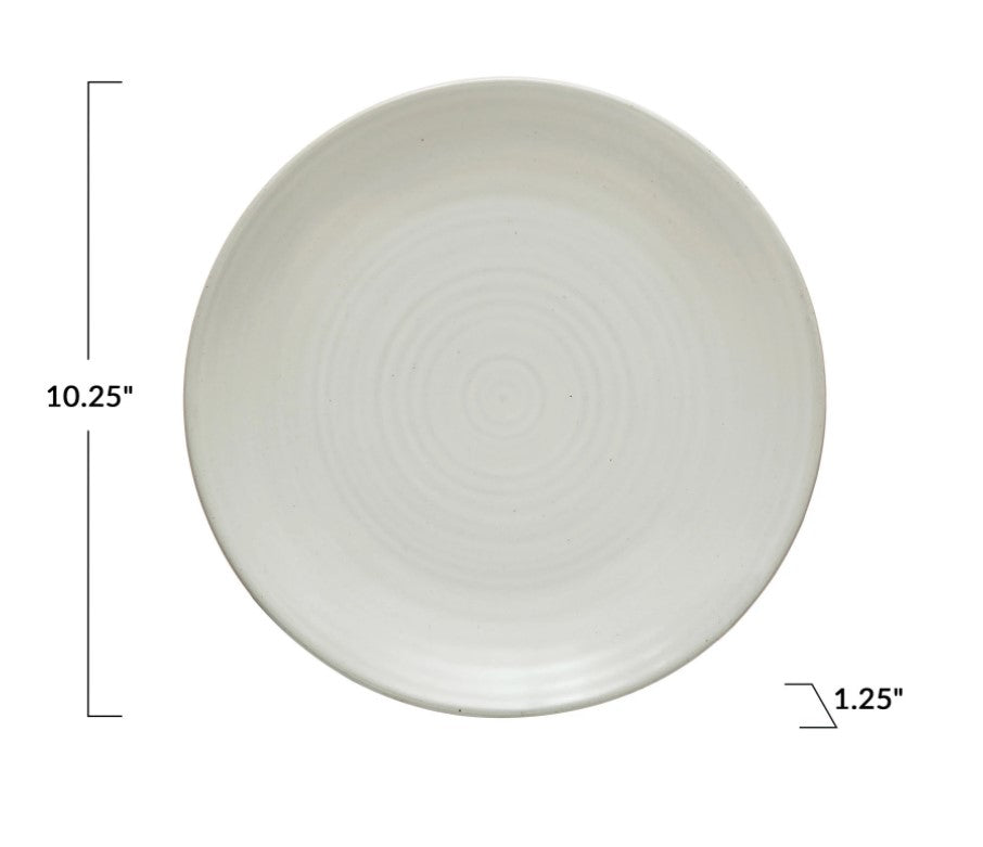 Stoneware Plate - White