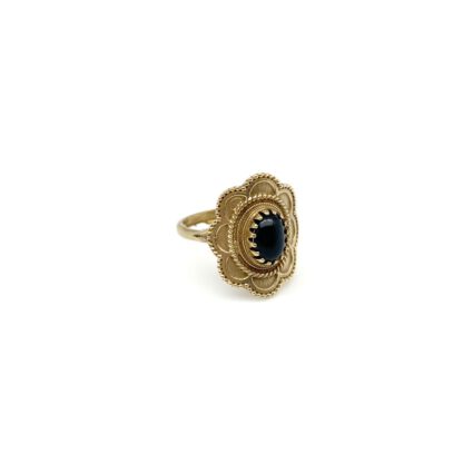 Load image into Gallery viewer, Gold Plated Tanvi Ring - Black Onyx

