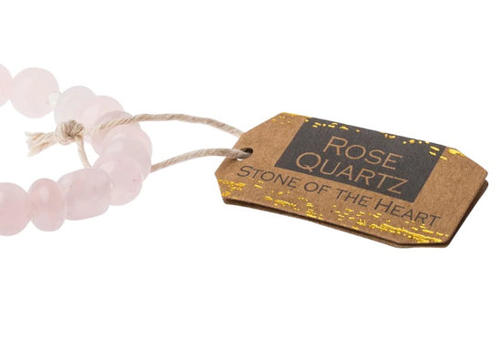 Stone Stacking Bracelet - Rose Quartz