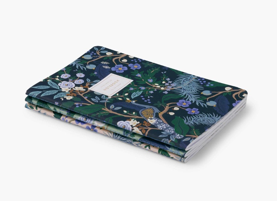 Peacock Notebooks - Assorted Set of 3