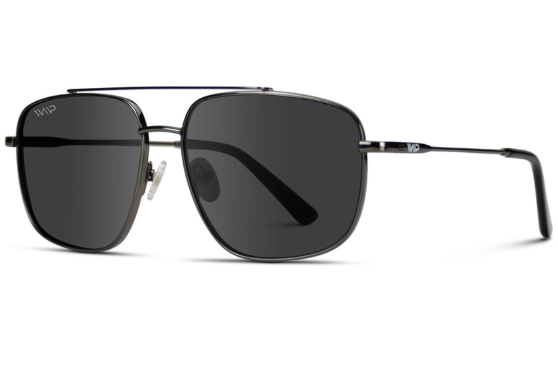 Johnson Square Aviator Sunglasses - Gunmetal / Black