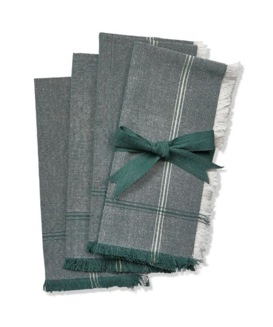 Load image into Gallery viewer, Warm Wishes Napkins with Striped Border
