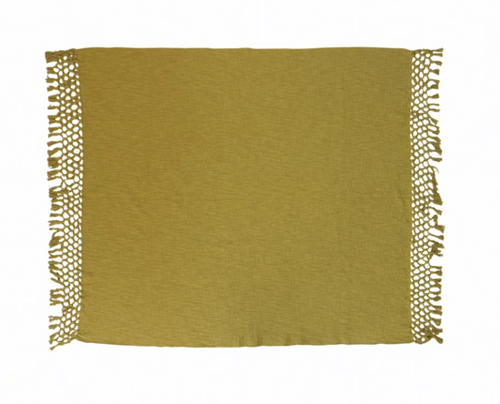 Load image into Gallery viewer, Cotton Throw with Fringe
