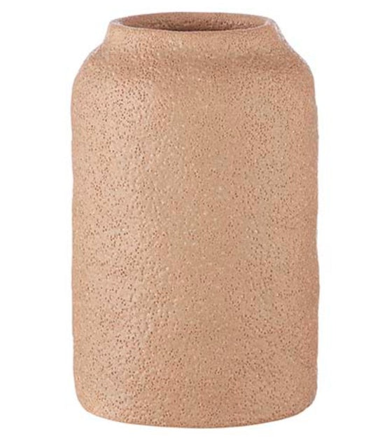 Textured Terracotta Vase - 8 inch
