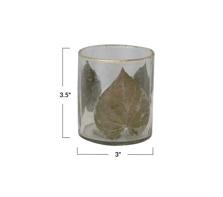 Load image into Gallery viewer, Hand-Blown Votive Candle Holder with Peepal
